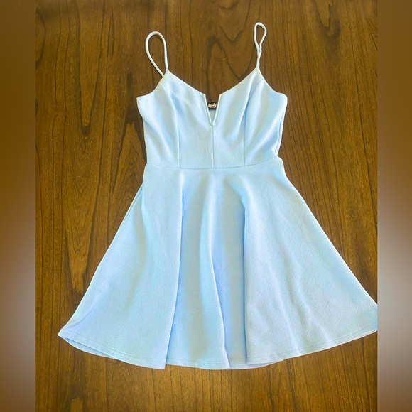 Lulus Dresses & Skirts - Lulu’s Mini Dress Spaghetti Straps Baby Blue Size Small